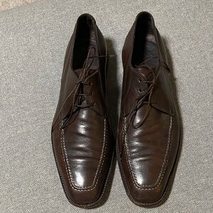 Dark Brown Salvatore Ferragamo Leather Oxfords